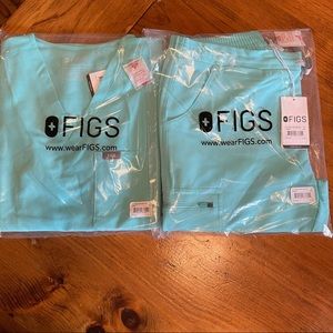Figs Scrub Set in Aqua